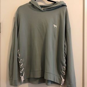 Light blue Victoria Secret PINK Hoodie with Ties!